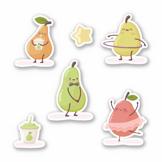 Children's group of fun pears (Front)