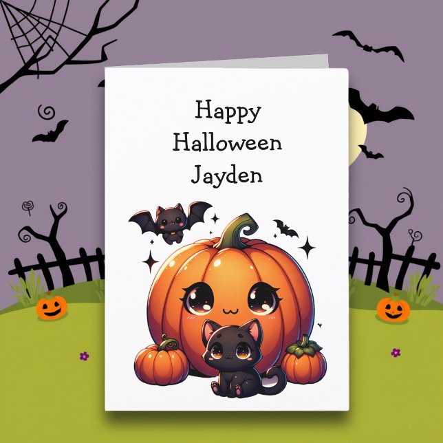 Children's Halloween Pumpkin Colouring Page Card (Creator Uploaded)