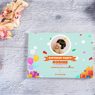 Childrens happy Birthday invitation