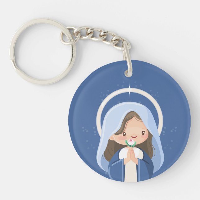 Children's Image of Immaculate Conception Key Ring (Front)