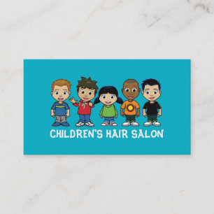 Children's Kids Hair Salon Stylist Shop Beauty Business Card