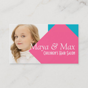 Children's Kids Hair Salon Stylist Shop Beauty Business Card