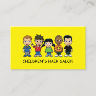 Children's Kids Hair Salon Stylist Shop Beauty Business Card