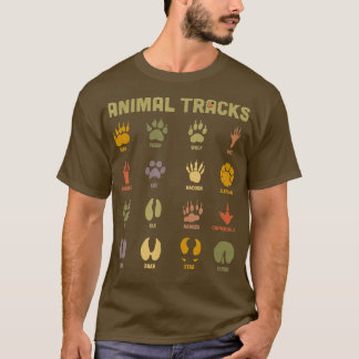 Childrens Kids Wild Animal Tracks Childrens Learni T-Shirt