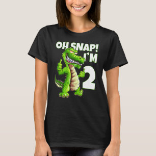 Children's Kindergarten Outfit  Alligator 2nd Birt T-Shirt