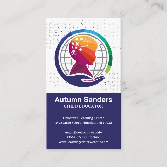 Children's Learnings and Education Business Card (Front)