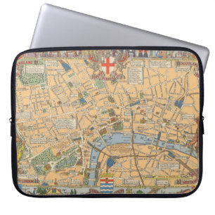 Children's Map of London, England Laptop Sleeve