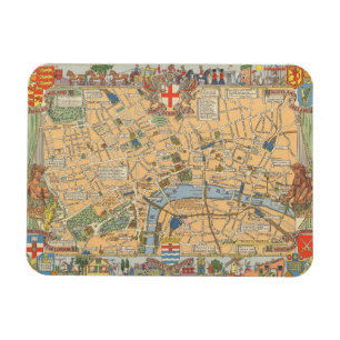 Children's Map of London, England Magnet