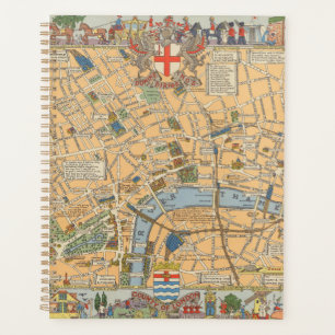 Children's Map of London, England Planner