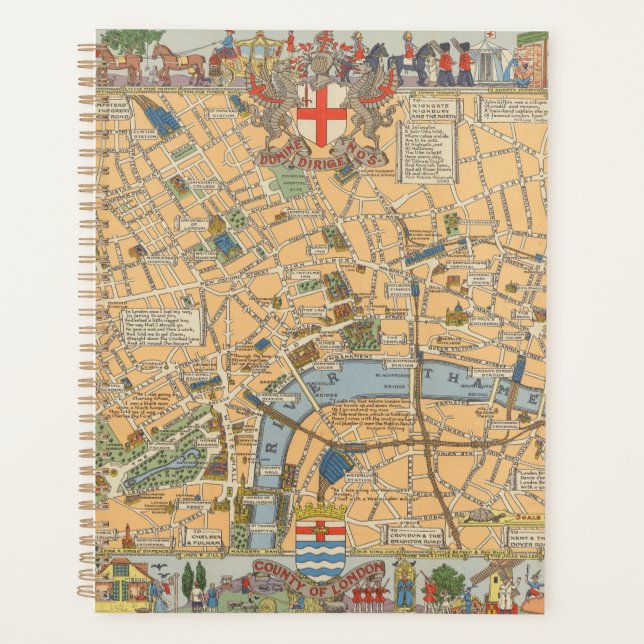 Children's Map of London, England Planner (Front)