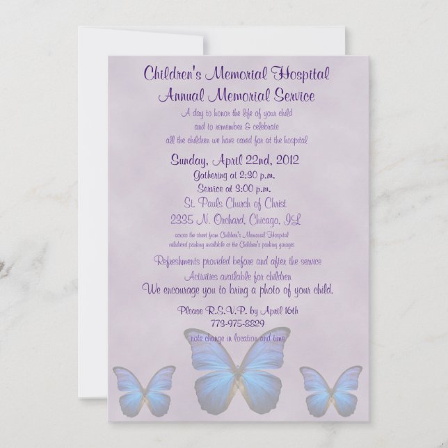 Children's Memorial Hospital Invite (Front)