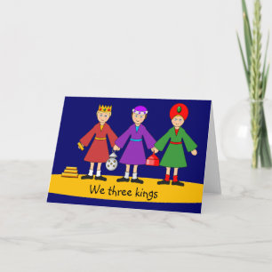 Children's Nativity - We three kings Holiday Card