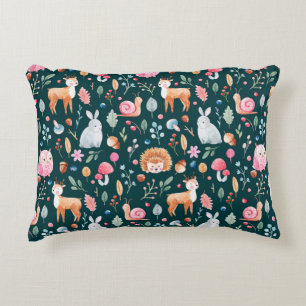 Children's pattern in watercolor technique. fairy decorative cushion