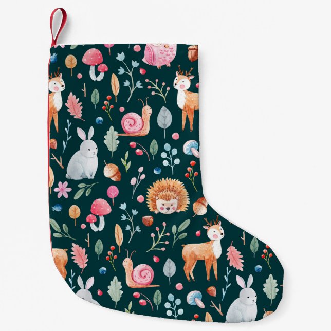 Children's pattern in watercolor technique. fairy  small christmas stocking (Front)