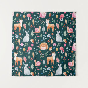 Children's pattern in watercolor technique. fairy tapestry