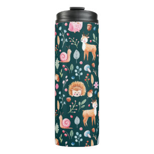 Children's pattern in watercolor technique. fairy thermal tumbler
