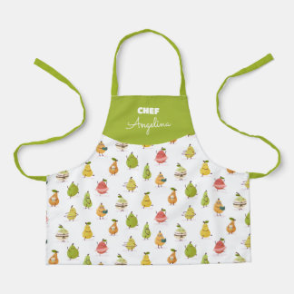 Children's pattern of fun pears apron