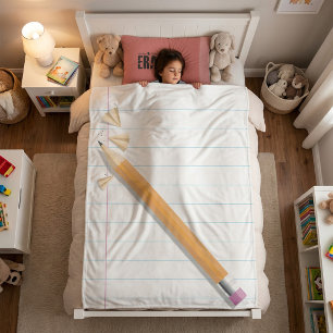 Children's Pencil and Paper Writer's  Sherpa Blanket