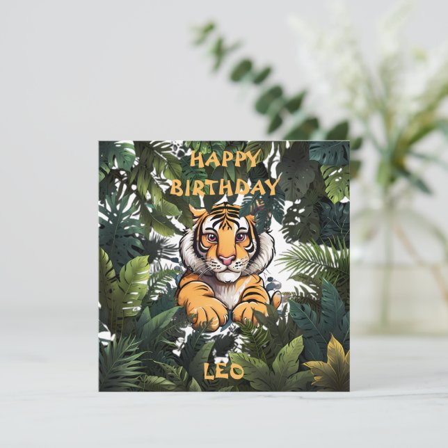 Children's Personalised Birthday Card (Standing Front)