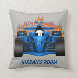 Children's Pillow Racing Car Flames