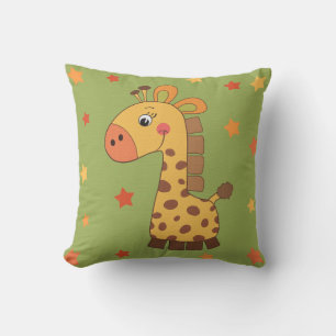Children's pillow with giraffe & stars