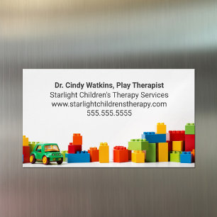 Children's Play Therapist Toys Kids Psychologist Magnetic Business Card
