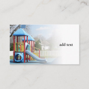 Children's playground equipment business card