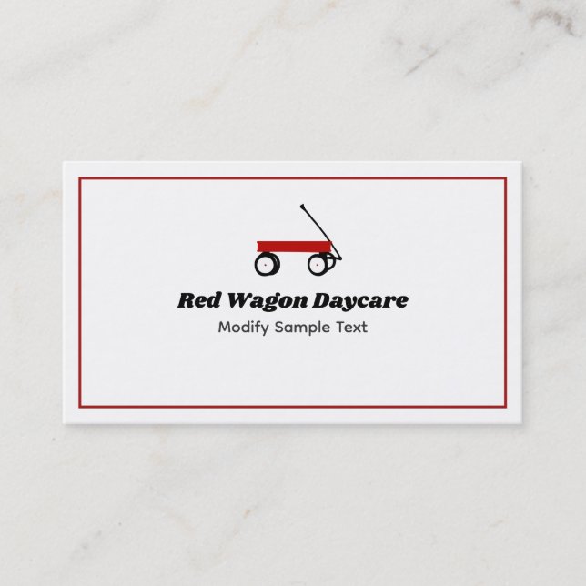 Children's Red Wagon Business Cards (Front)