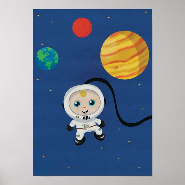 Children's Space Astronaut Poster (Front)