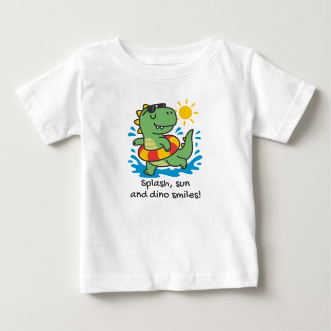 Children's T-shirt with floating dinosaur (Front)