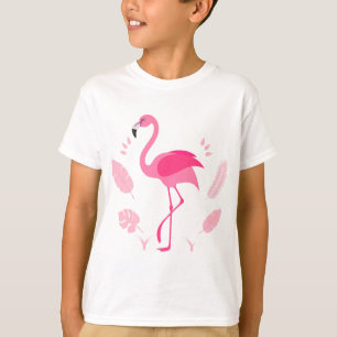 Children's T-shirt with pink flamingo