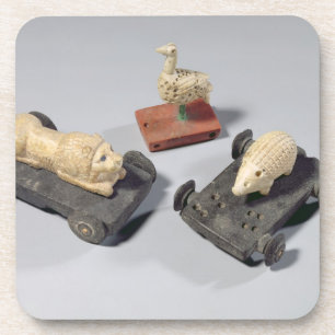 Children's toys: a hedgehog, a lion and a dove, Su Coaster