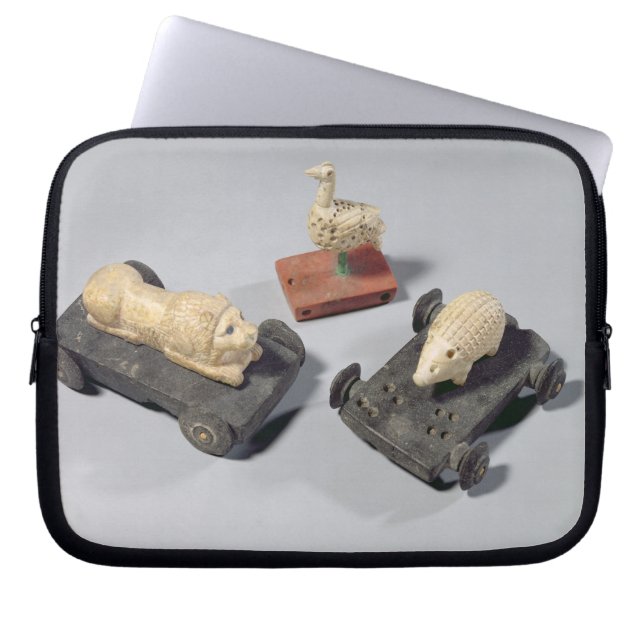 Children's toys: a hedgehog, a lion and a dove, Su Laptop Sleeve (Front)