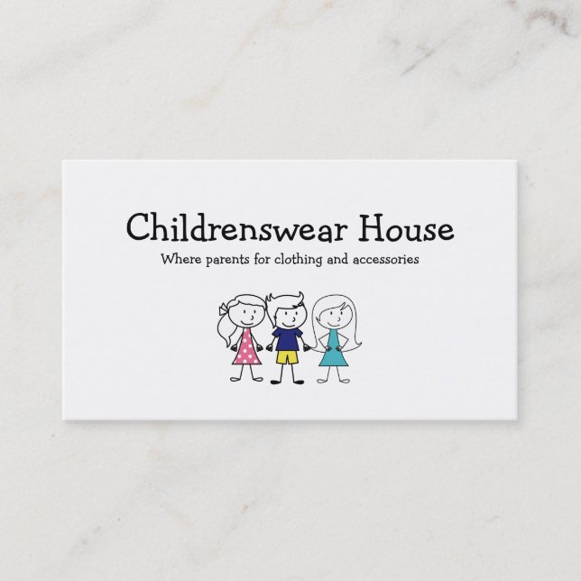 Children's Wear Business Card (Front)