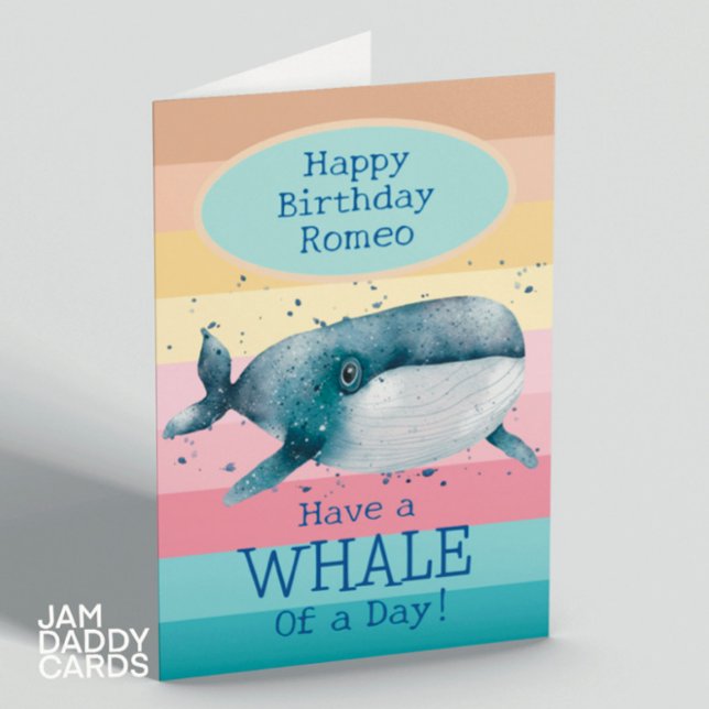 Childrens Whale Birthday Card (Creator Uploaded)