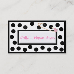 Children's whimsical Polka Dot Calling Card