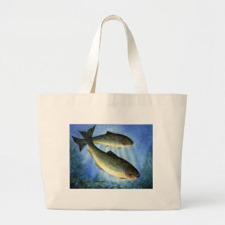 Children's Winning Artwork: brook trout Large Tote Bag