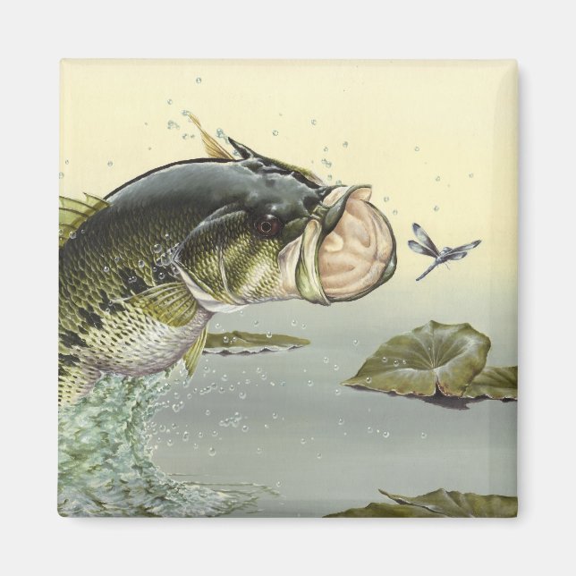Children's Winning Artwork: largemouth bass Magnet (Front)
