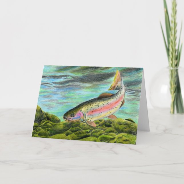 Children's Winning Artwork: rainbow trout Holiday Card (Front)