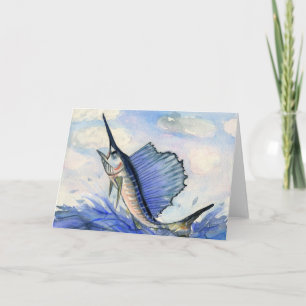 Children's Winning Artwork: sailfish Holiday Card