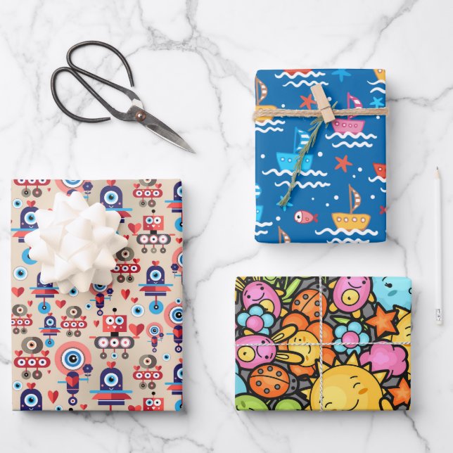 Children's  wrapping paper sheet (Front)