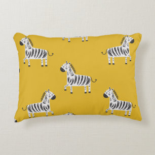 Children's Zebra: Seamless Fun Pattern Decorative Cushion