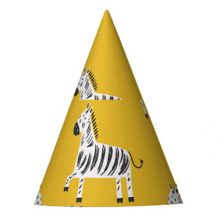 Children's Zebra: Seamless Fun Pattern Party Hat