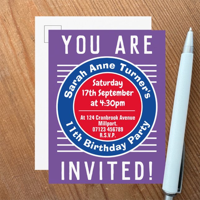 Child's 11th Birthday Party Invitation (Creator Uploaded)