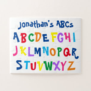 Child's Alphabet Multicolor ABCs Personalised Jigsaw Puzzle