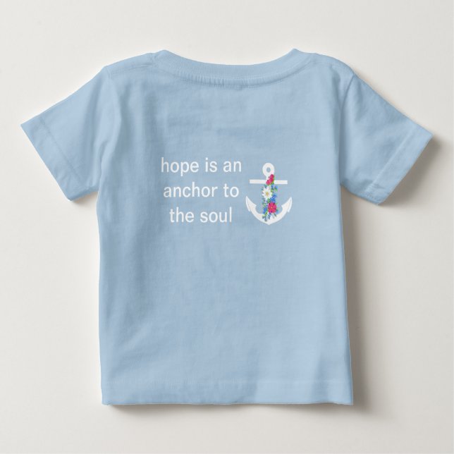 Child's Anchor with Flowers T-shirt (Back)