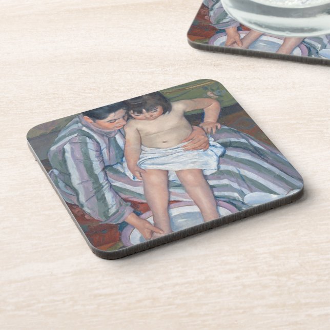 Child's bath, 1893 (oil on canvas) coaster (Left Side)