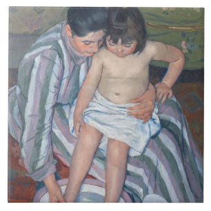 Child's bath, 1893 (oil on canvas) tile