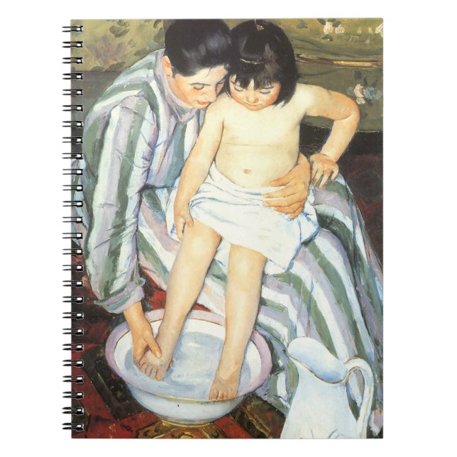 Child's Bath by Mary Cassatt Vintage Impressionism Notebook (Front)