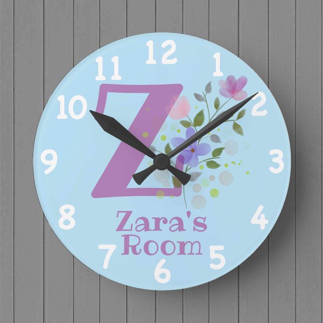 Child's Bedroom Clock with Name & Initial (Creator Uploaded)